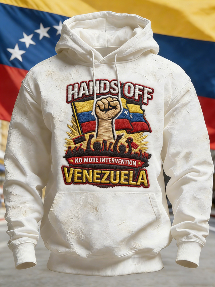 Unisex Venezuelan Colorful Slogan Hooded Sweatshirt artswardrobe