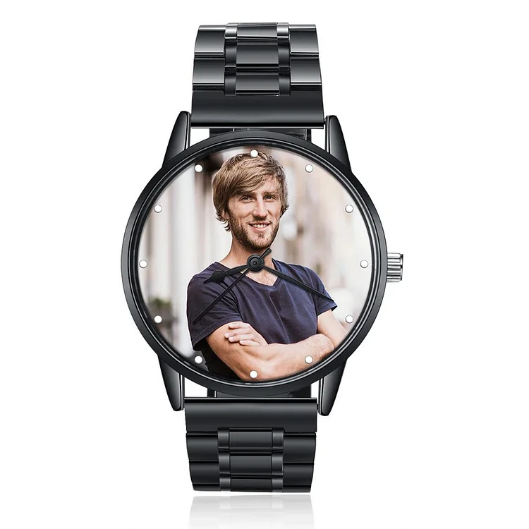 Montre Personnalis e Photo avec Gravure du pr nom ou Message