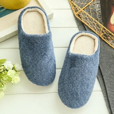 Cute Soft Plush Cotton Couples Slippers Unisex Anti-slip Indoor House Shoes Women's Flip flops Home Slippers Autumn Winter Shoes