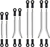 AMK 8Pcs TRX4M Upgrades 155mm Wheelbase Steel Bent Link Rod Set Linkages Pro-Links for 1/18 RC Crawler Car