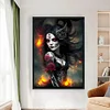 Skull Girl-11CT Stamped Cross Stitch 40*60cm