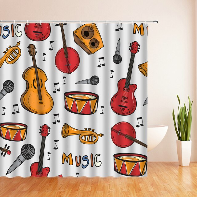 

Shower Curtain – Music guitar-180*180cm, 501 Original