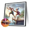 Diamond Painting-Round AB Drill Old People(45*45CM)