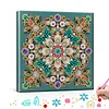 Sanftrosa Blumen-Mandala-Kunst speziell geformte 5D-DIY-Teilbohrer-Diamanten-Punkte, Edelstein-Kunst-Kits mit Rahmen, Diamanten-Gem&auml;lde, Edelstein-Kun