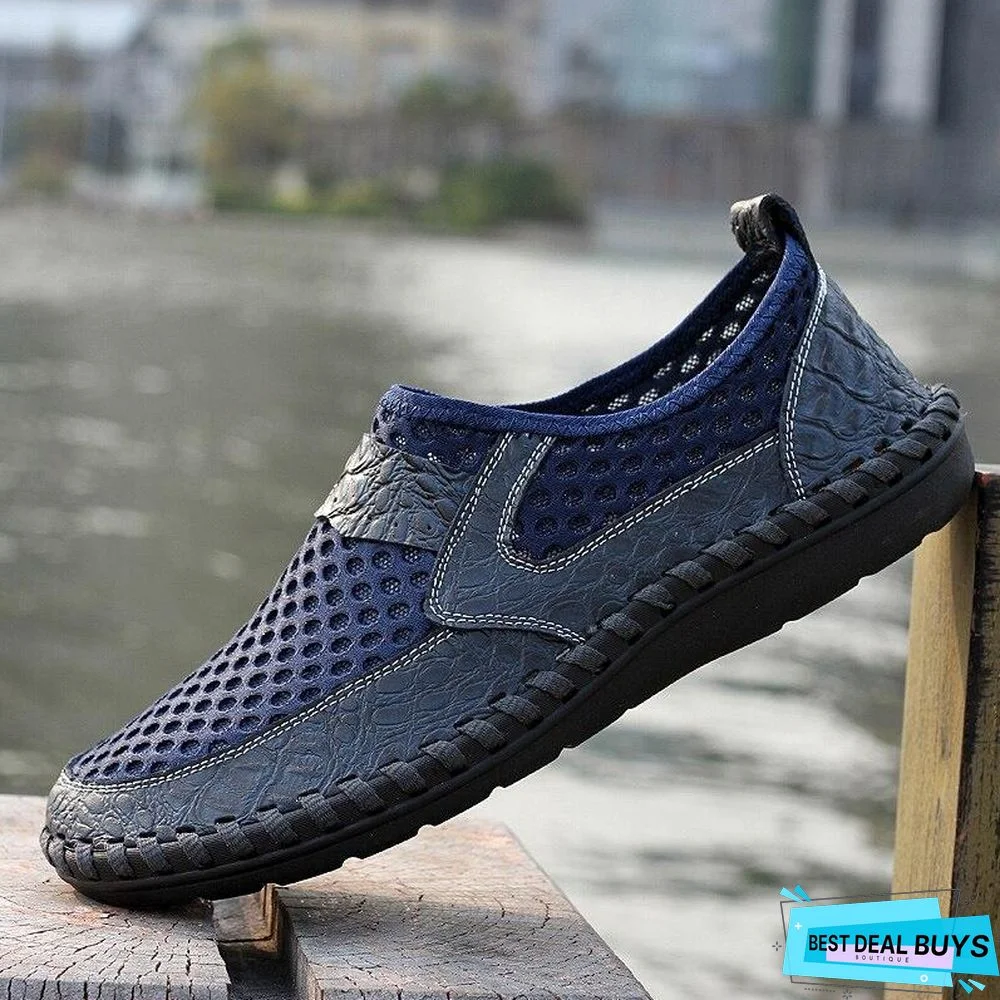 Men Oversize Mesh Flats Casual Teaching Soft Comfortable Loafers Shoes