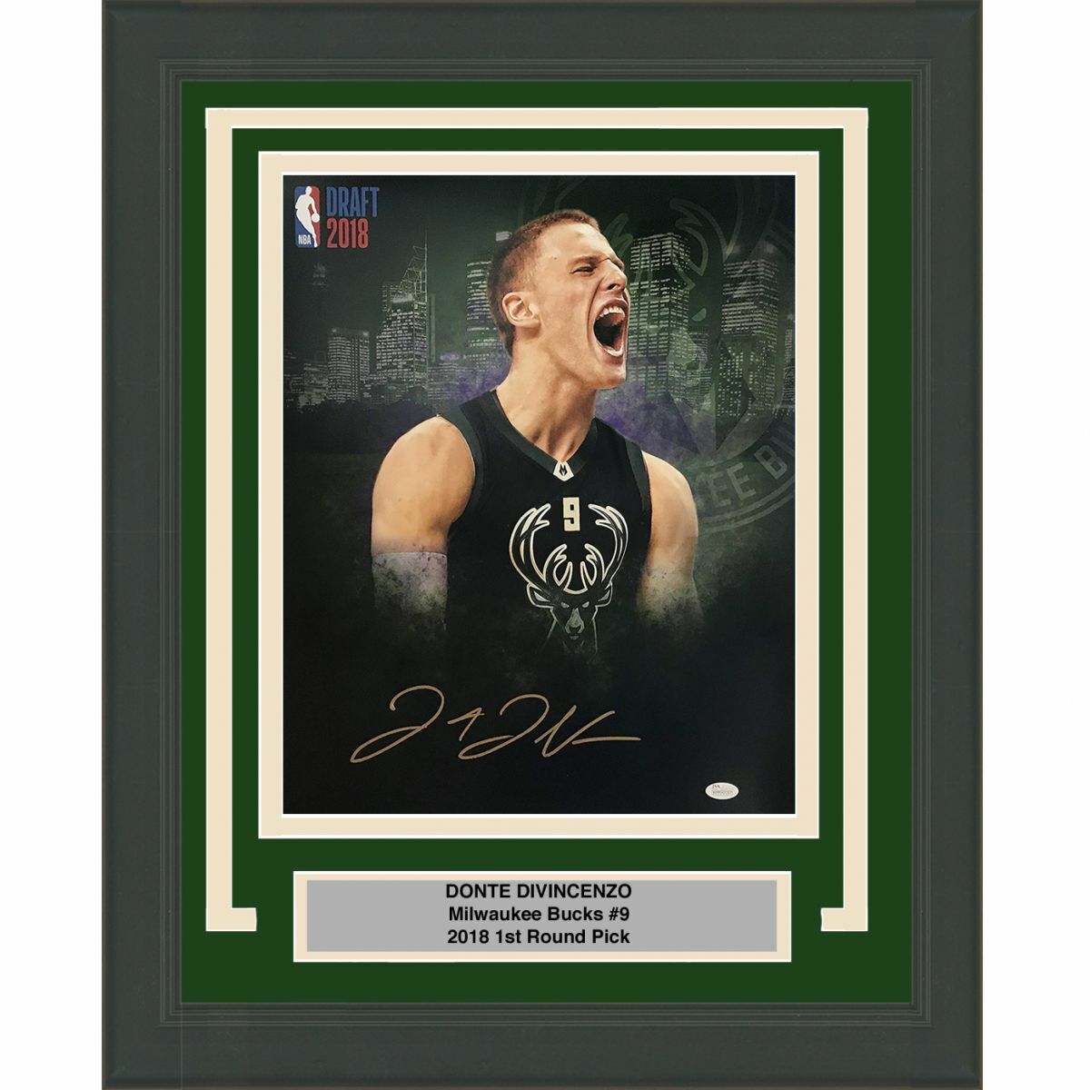 FRAMED Autographed/Signed DONTE DIVINCENZO Milwaukee Bucks 16x20 Photo Poster painting JSA COA