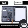 A4 Multifunctional Leather Folder, Business Manager Folder, Office Document Handbag with Zipper