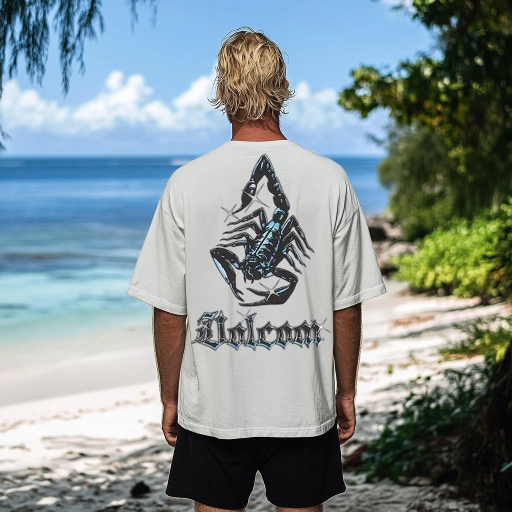  Stylish White T-Shirt with Unique Embroidered Design for Casual Wear
