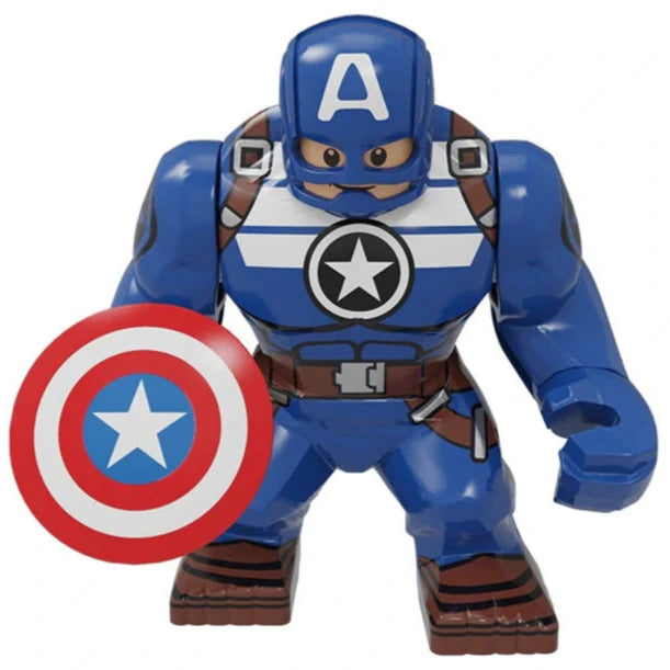 Captain America Custom Marvel Superhero Large Minifigure Minifigure Bricks monstertoys