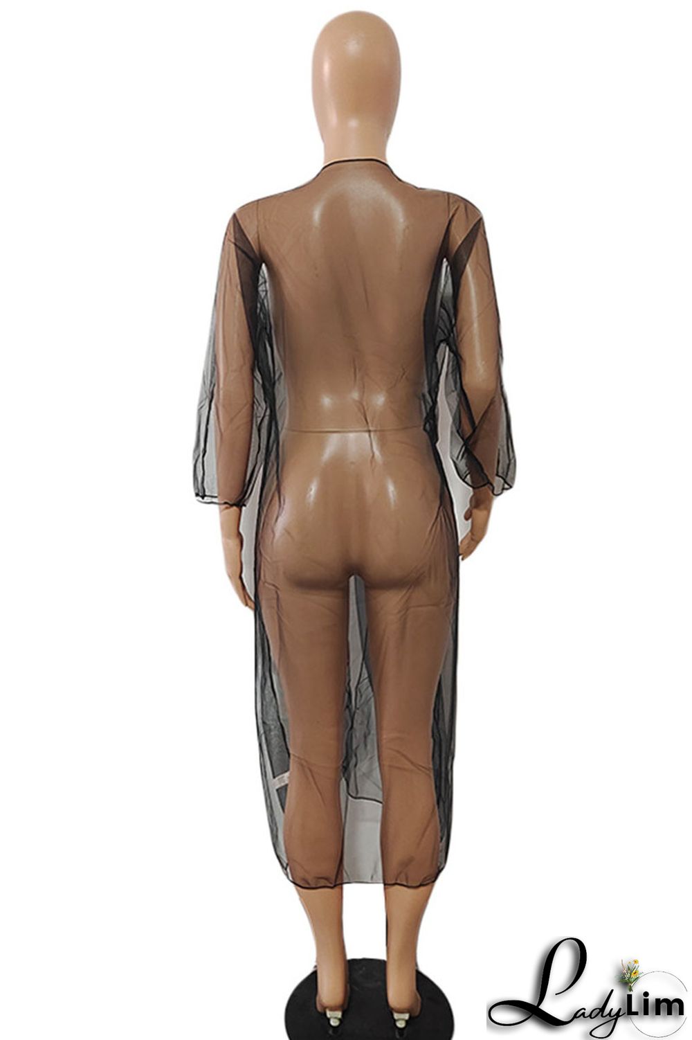 Black Casual Solid Patchwork Outerwear