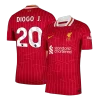 DIOGO J. #20 Liverpool Home Authentic Soccer Jersey 2024/25