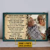 Custom Photo Old Couple Husband Wife Once Upon A Time Photo Gift Vintage Custom Wood Rectangle Sign