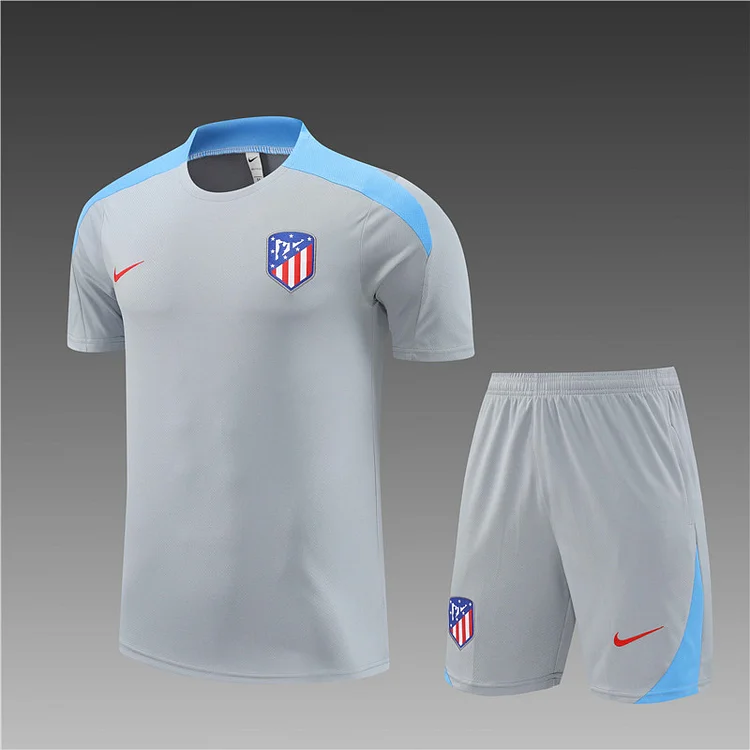 2024-25 Atletico Madrid Grey Short Sleeve Training Jersey