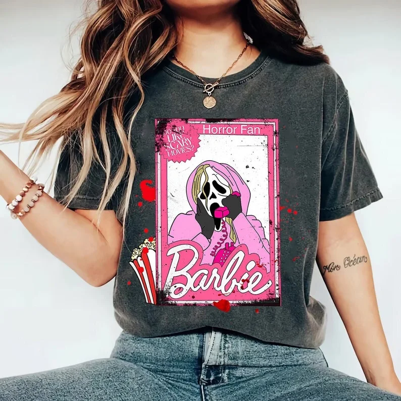 Horror Barbie Ghost Face T-shirt