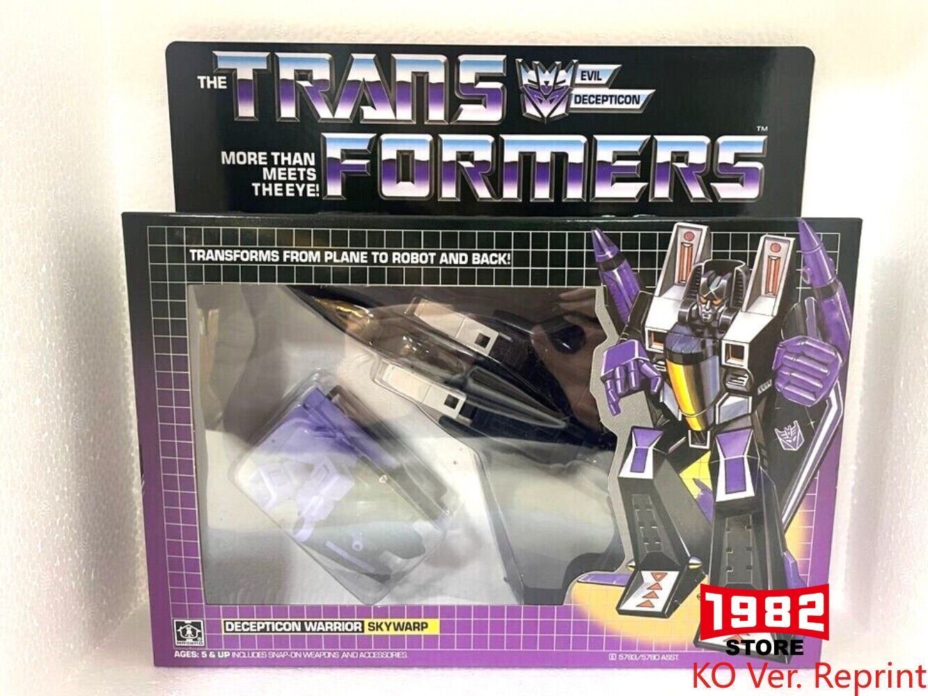 Transformers  G1 Skywarp DECEPTICON WARRIOR reissue brand toys action figure KO ver