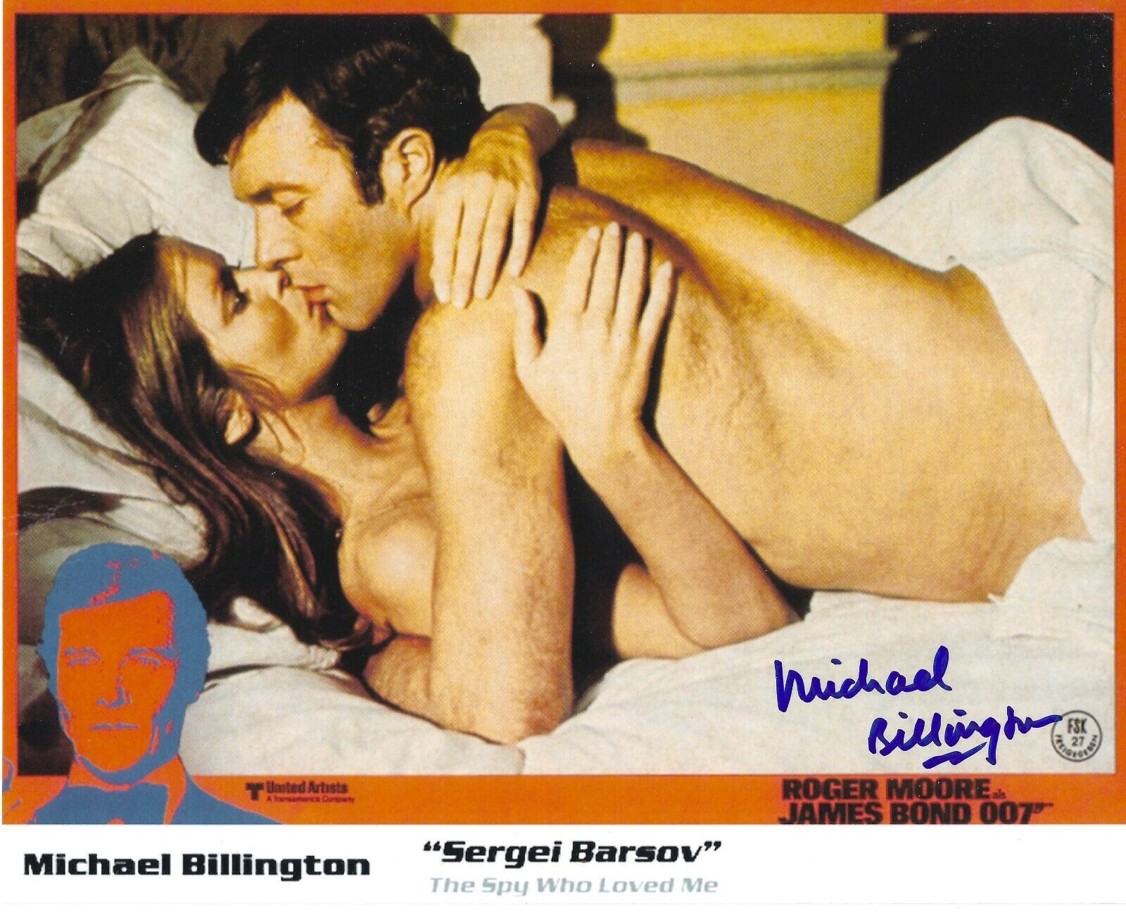 MICHAEL BILLINGTON SIGNED 007 JAMES BOND 8x10 Photo Poster painting - UACC & AFTAL RD AUTOGRAPH