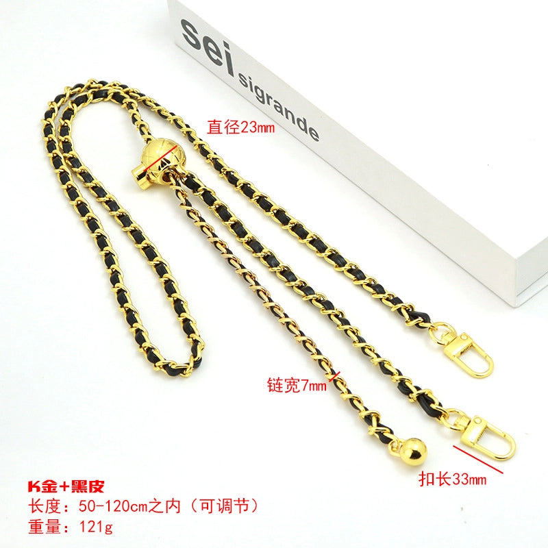 5 Pieces Alloy Solid Color Bag Chain Bag Straps