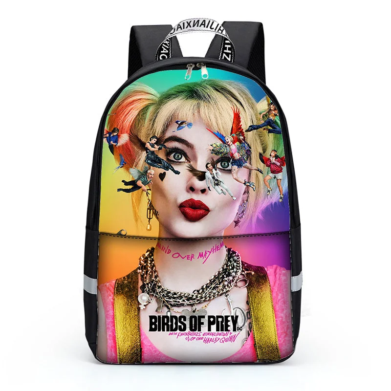 Buzzdaisy Deeprint Cool 3D Birds of prey School Book Bag Printing Backpacks for Boys Girls