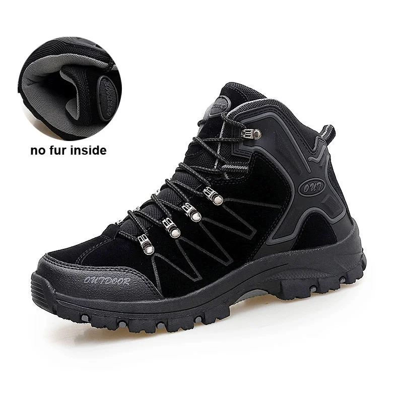 Winter Autumn Outdoor Boots Men Shoes Male Adult Casual Ankle Rubber Anti-Skidding Snow Boots Men Work Shoes Footwear Sneakers