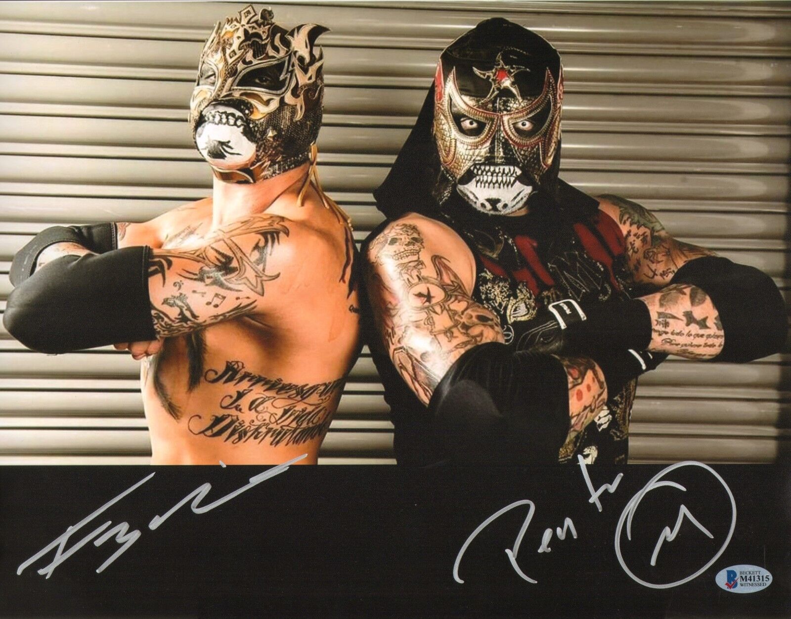 Pentagon Jr. & Rey Fenix Signed 11x14 Photo Poster painting BAS COA Lucha Impact Pro Wrestling 5