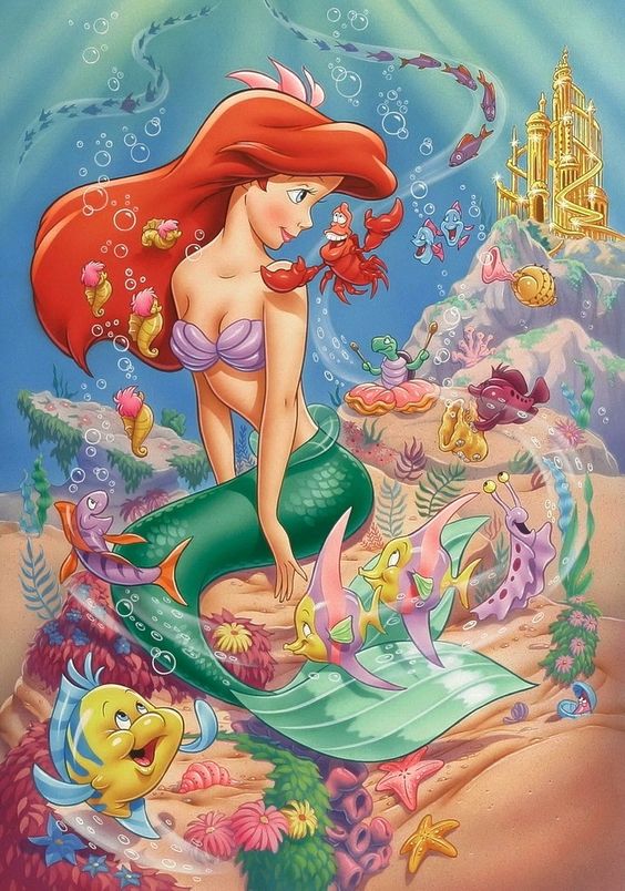 Disney Mermaid 40*50CM(Canvas) Full Round Drill Diamond Painting gbfke
