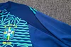 Joyfball 2024/2025 Brazil Half-Pull Training Suit Royal Blue Football Shirt 1:1 Thai Quality