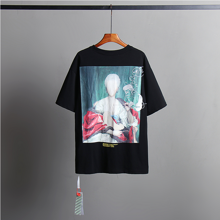 Off White T Shirts Printed Embroidered Short-Sleeved T-shirt Ow Men and Women Loose