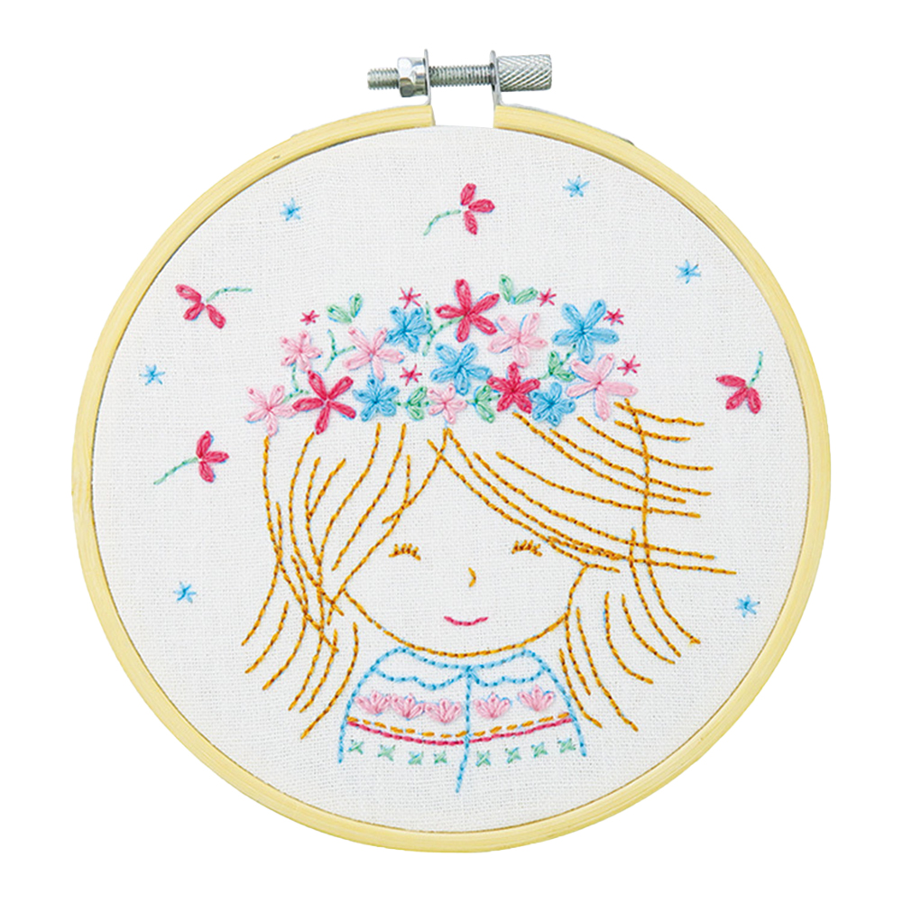 

Wreath Girl - Embroidery - Cross Stitch, 501 Original