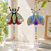2PCS Insect 5D DIY Diamond Painting Wind Chimes Suncatcher Kit Double Sided Diamond Art Kits Suncatcher with Crystal Pendant for Home Wall Window Decor Adults DIY Art Craft
