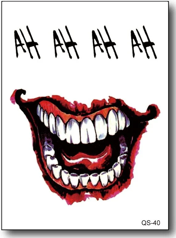 temporary tatoo men horror king tiger temporary tattoo boy waterproof hand tatoo rose mouth robot tattoo sticker water transfer