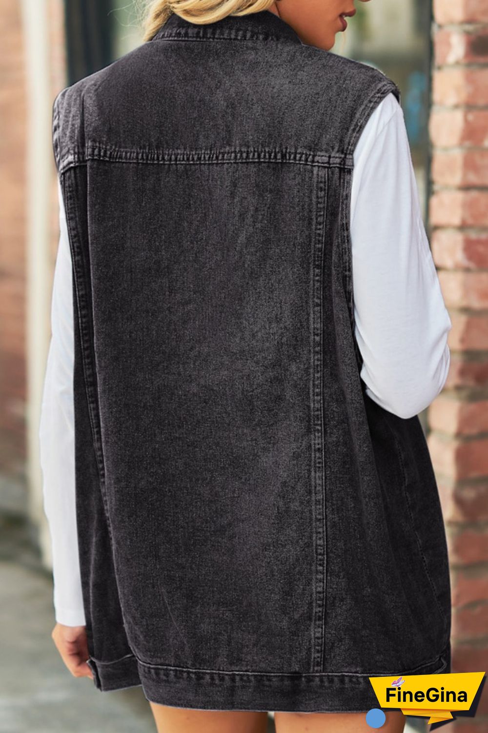 Blue Casual Solid Patchwork Turndown Collar Short Sleeve Regular Denim Jacket