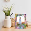 Floral Special Shape Diamond Painting Photo Frame Home Decor Gift(Flower Yellow)