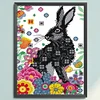 >SALE<Partial Embroidery Eco-cotton Thread 14CT Printed Rabbit Cross Stitch 29x41cm