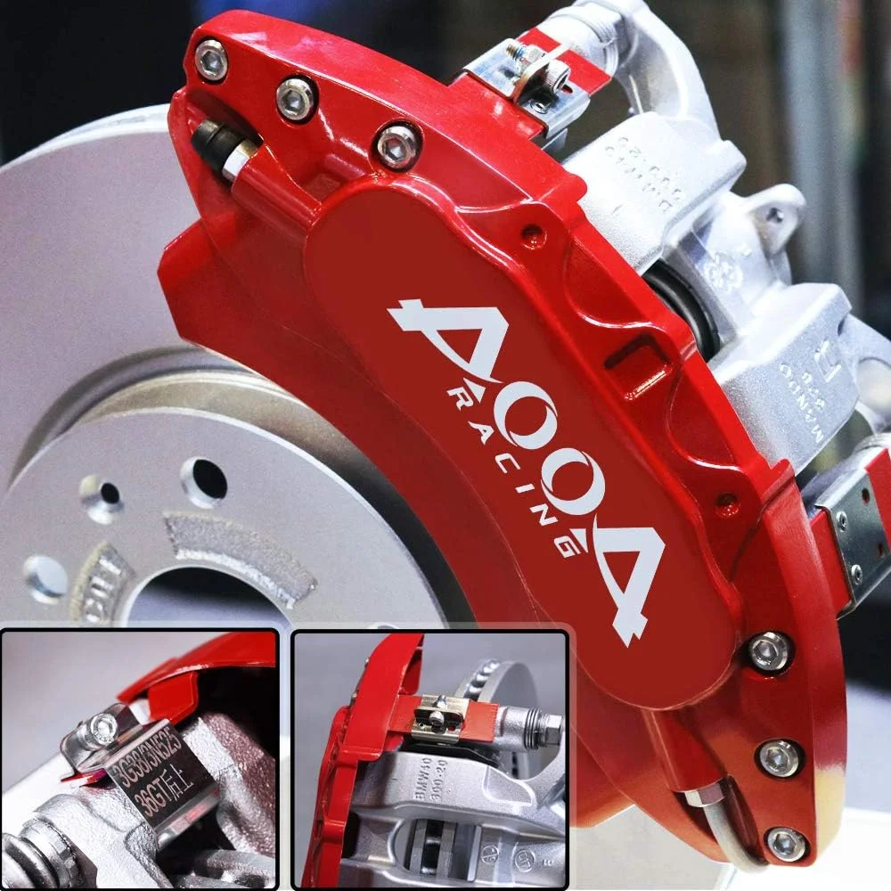 New upgraded car aluminum alloy brake caliper cover sports fashion modification decoration(Genuine aluminum alloy screw fixing)
