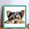 Yorkshire Terrier-11CT Stamped Cross Stitch 40*40cm/15.75*15.75in tapestrymarket
