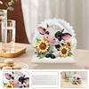 Acrylic Sunflower Cow Diamond Painting Napkin Rack Decor for Home Office Decor