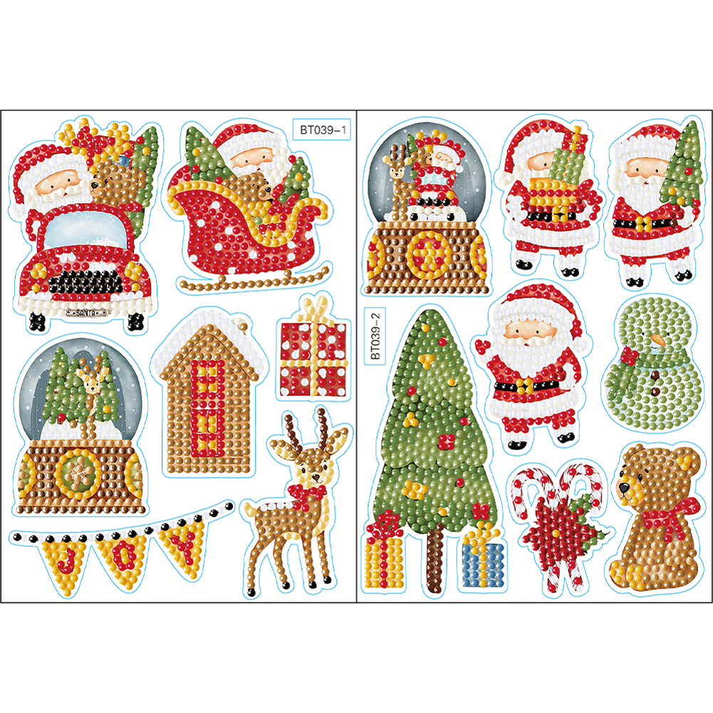 

2pcs Christmas - 5D DIY Craft Sticker, 501 Original