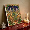 Xmas  Village Framed Special Shape Diamond Painting Kit 25x25cm