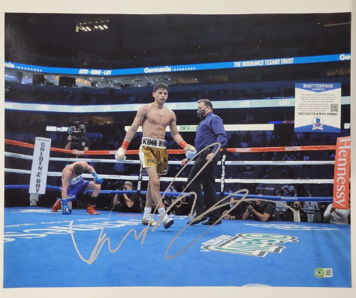 Kingry Ryan Garcia signed 16x20 Photo Poster painting Boxing Autograph (F) ~ Beckett BAS COA