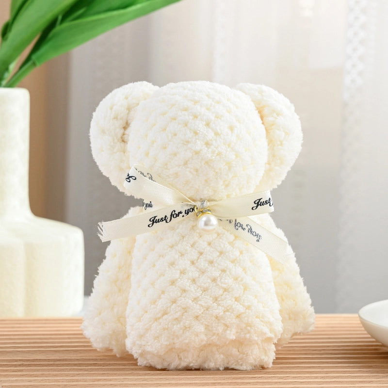 5 Pieces Coral Fleece Pineapple Pearl Bear Towel Gift Small Gift 30*30 Opening Gift Welfare Gift
