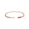 14K Rose Gold Diamond Hoop Earrings for Women &ndash; Round Cut Design