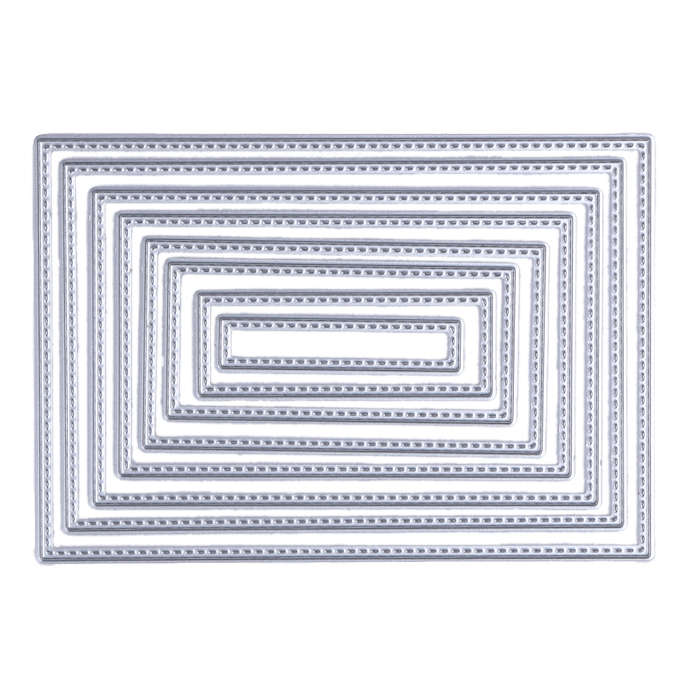 

8pcs Rectangle - Paper Craft Cutting Dies, 501 Original