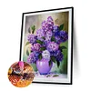 Diamond Painting-DIY Full Round Drill Purple Orchids