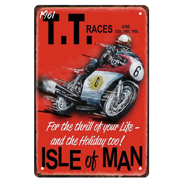 Isle Of Man Tt Motorcycle - Vintage Tin Signs/Wooden Signs 8*12Inch/12*16Inch