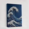 (30x40cm)DIY Pearl Painting Framed Wave Handmade Pearl Material Art Kit Living Room Decor