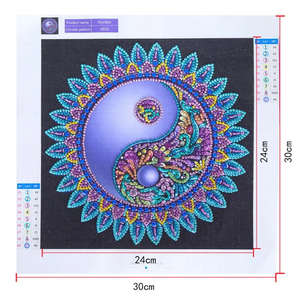 Diamond Painting - Special Shaped Drill - Mandala(30*30cm)