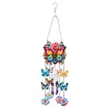 DIY Diamond Painting Double Sided 3D Wind Chime Flower Butterfly Pendant Hanging Kits