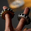 EDC Mechanical Buddhist Beads Ring Gyroscope PPB Portable Decompression Push Card