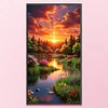 (Big Size) Luoxia Landscape - 11CT Stamped Cross Stitch 40*70cm/15.75*27.56in