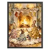 Rabbit Family Full Stamped Cross Stitch Kit 14CT 2-Strand 45x60cm Animal Series
